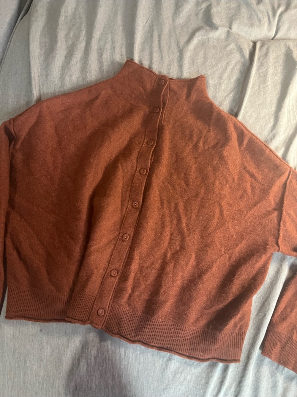 Pilcro Cocoa Button-Back Women’s Cardigan 100% cashmere